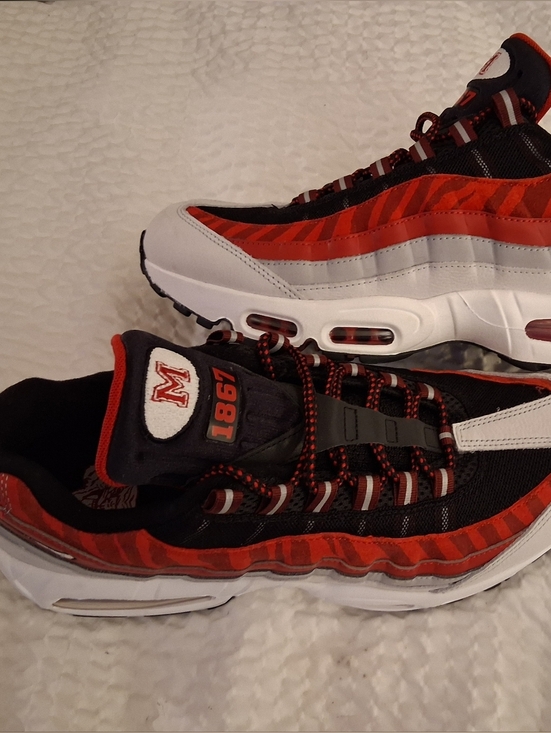Nike Air Max 95 Morehead St Red & Black Athletic Sneakers with \'M 1897\' Patch main image 10